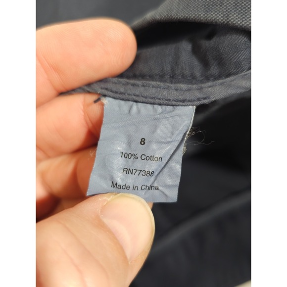 Women's 8 J.Crew Oxford Navy Blue Cotton 5" Khaki Chino Casual Shorts EUC - Picture 6 of 7